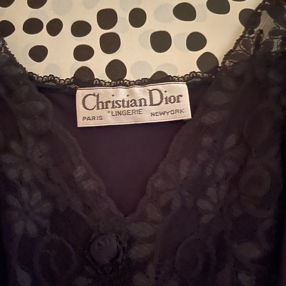 Vintage Dior Black Lace Nightgown - Picture 3 of 3